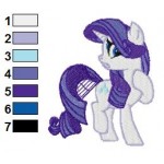 Confused Rarity My Little Pony Embroidery Design